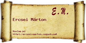 Ercsei Márton névjegykártya